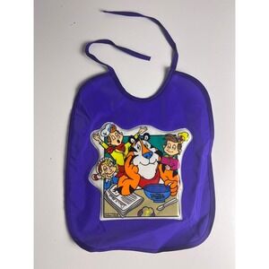 Vintage Advertisement Kellogg's Tony the Tiger Cereal City Bib Purple Kids‎ 1998